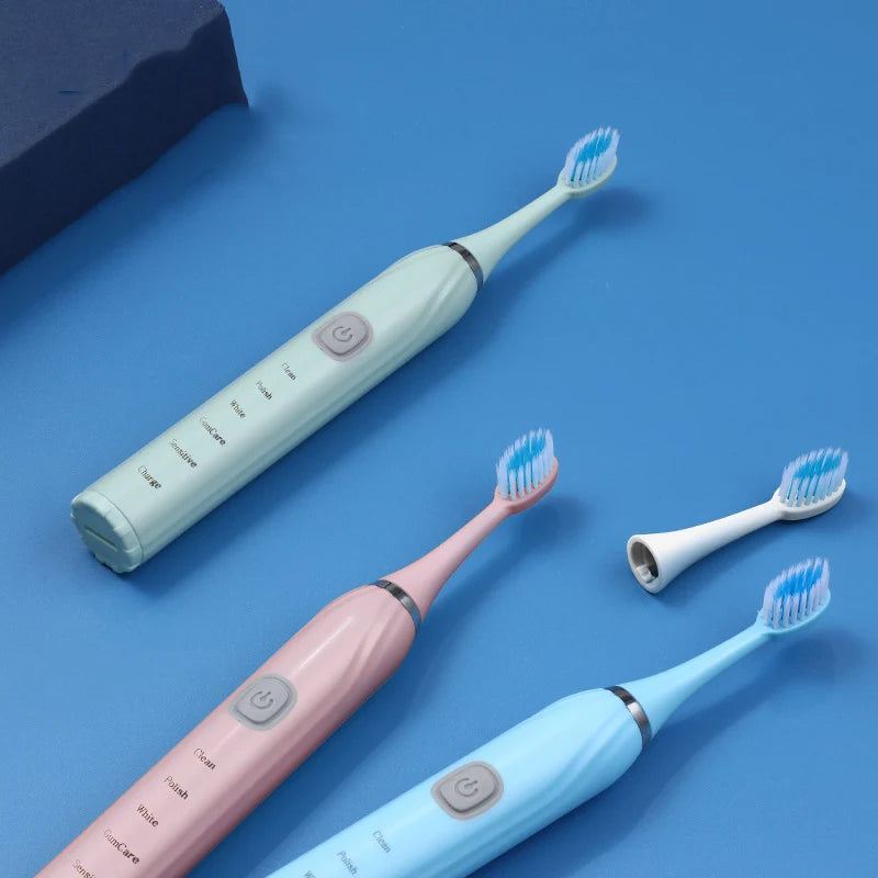 Toothink Sonic Electric Toothbrush – 5 Modes, IPX7 Waterproof, USB Rechargeable, 5+ Brush Heads
