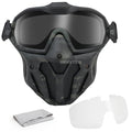 Tactical Full Face Airsoft Paintball Mask with Fan & Goggles