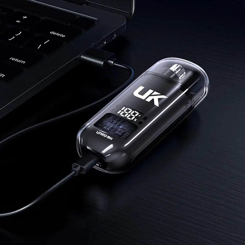 Mini Electric Nose & Ear Hair Trimmer – USB Rechargeable, One-Button Start, Low Noise, Washable