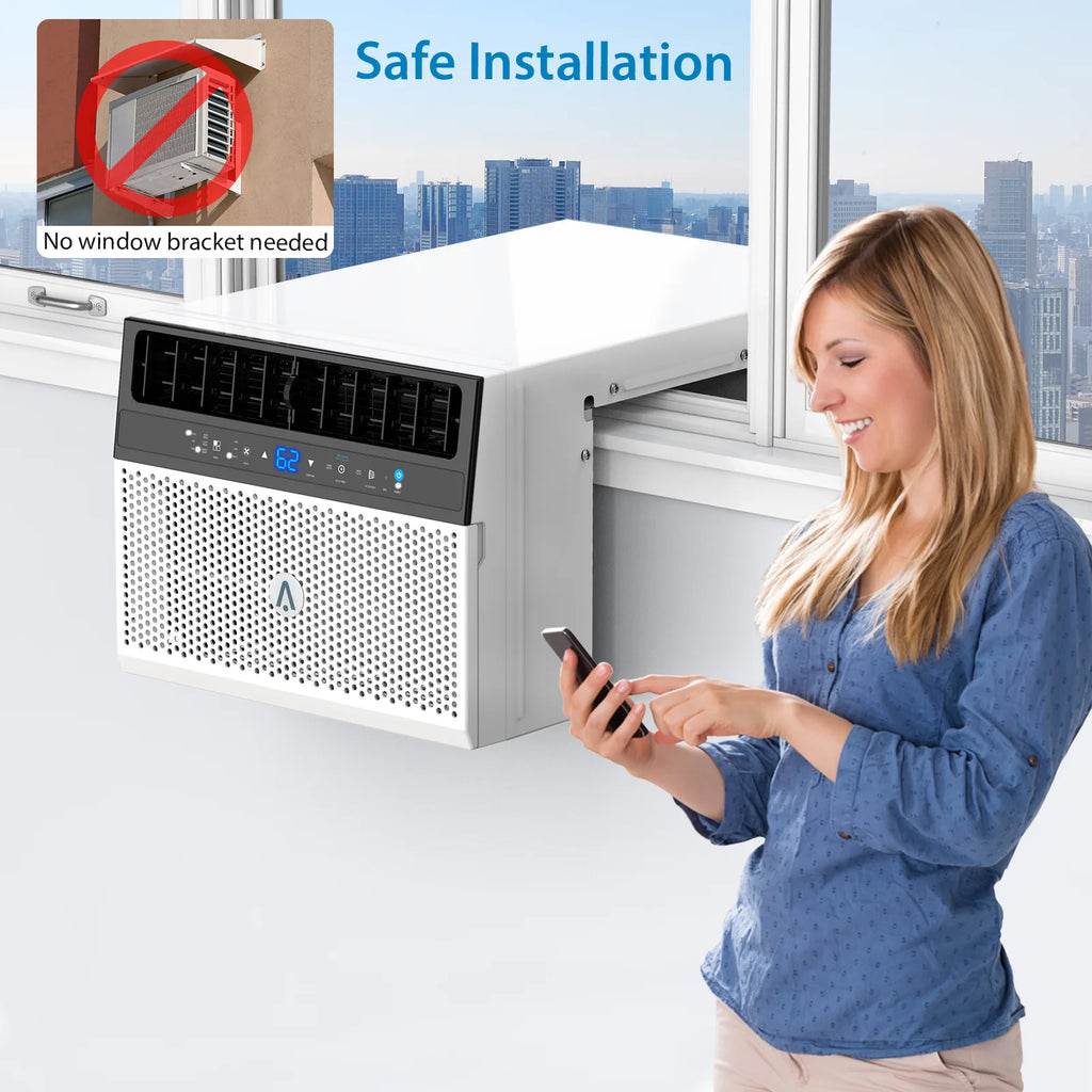 6,000 BTU Window Air Conditioner — Washable Filter, Quiet Operation, Cools up to 269 Sq Ft, 110V/60Hz