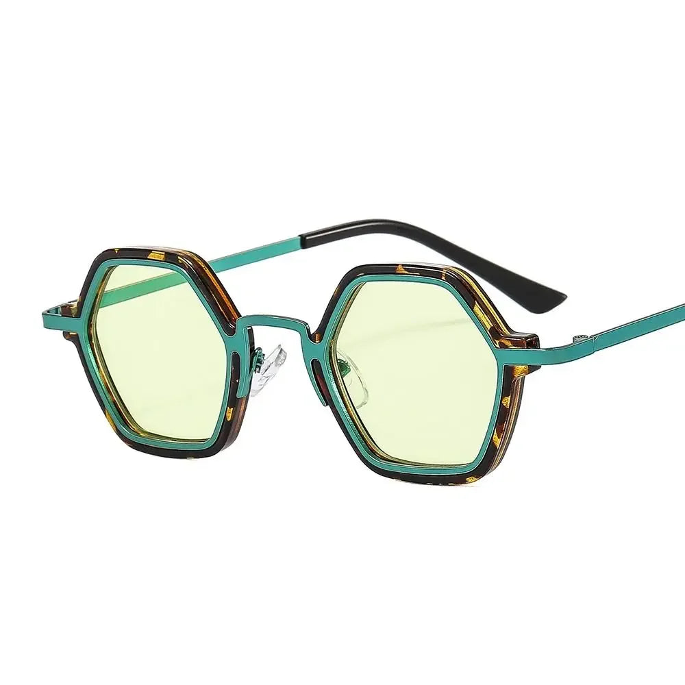 Polygon Metal Frame Square UV Sunglasses — Retro Punk