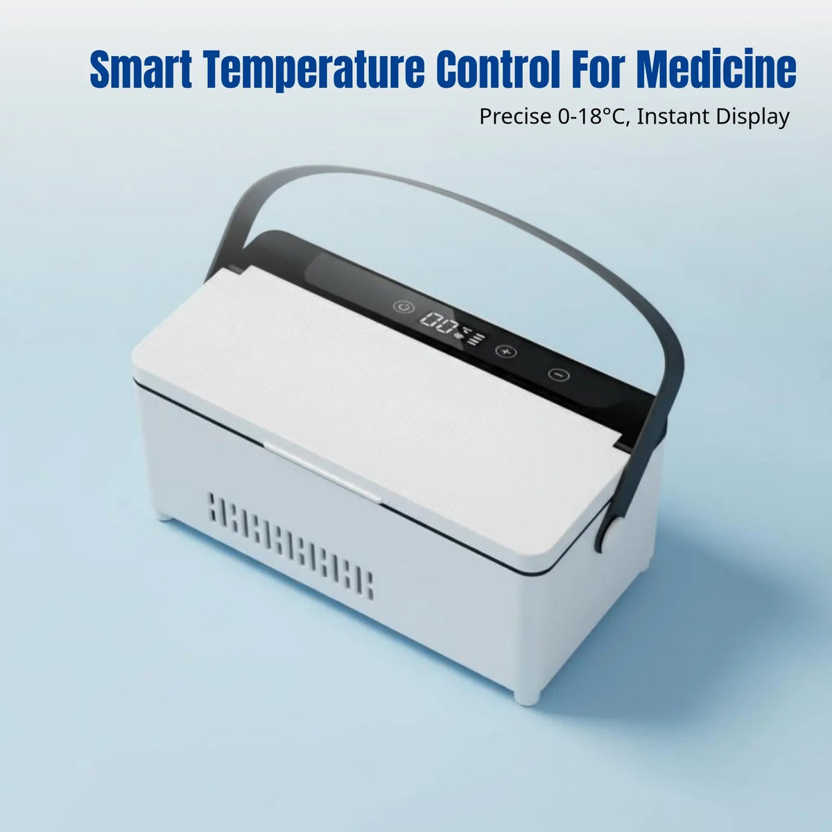 Portable Insulin Cooler Box – Rechargeable Mini Fridge, Large Capacity Medicine Storage for Travel & Airplane Approved