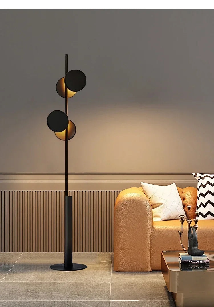 Black Disc Lamp – Sculptural LED Accent Lighting