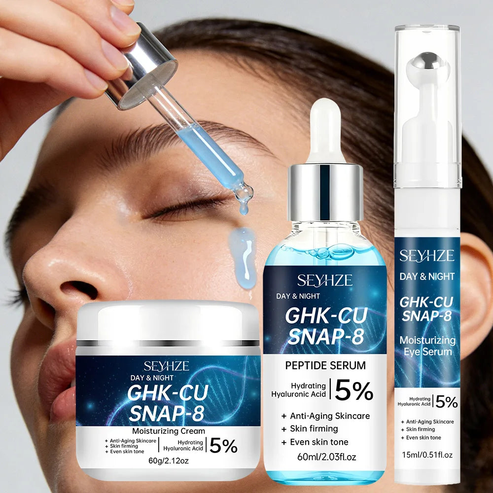 SEYHZE 3-Piece Facial Skincare Kit – Eye Essence, Moisturizing Cream & Serum for Lifting & Hydration
