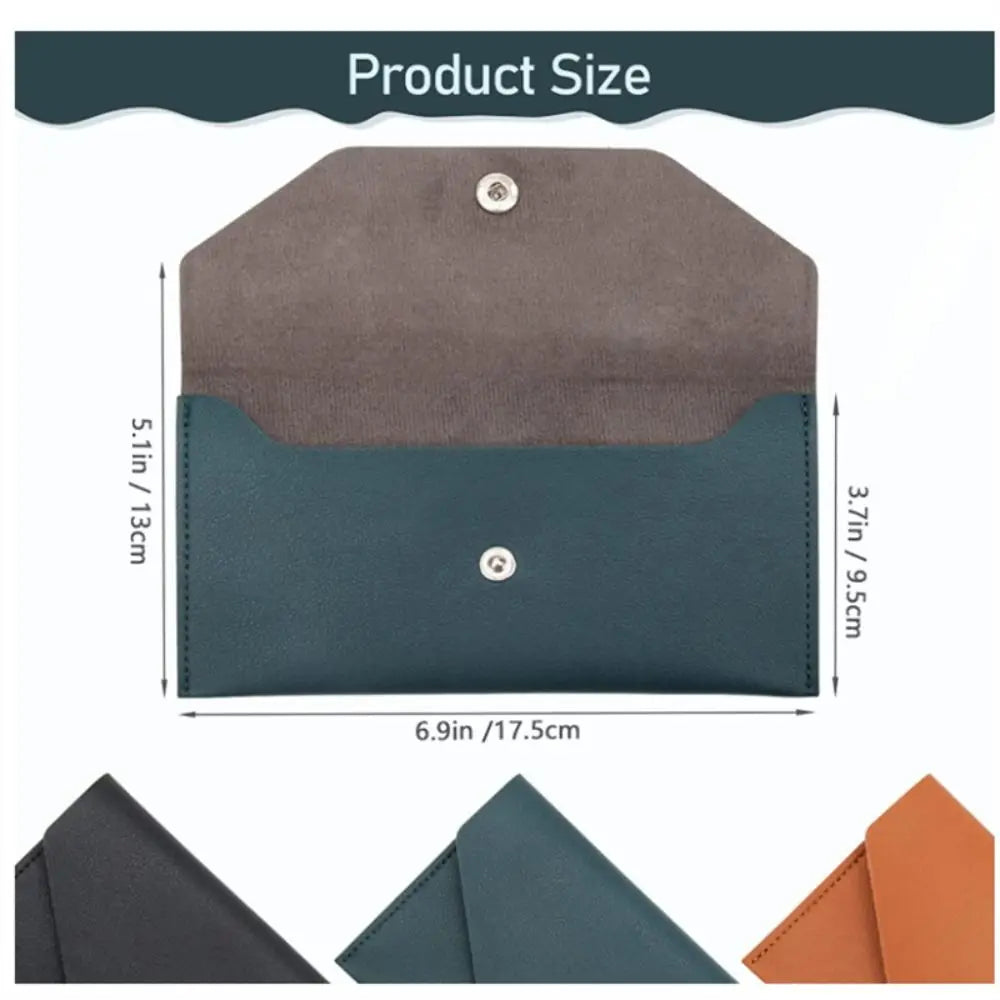 Ultra-Thin Cash Envelope Wallet – Waterproof PU Leather Money Organizer & Card Holder