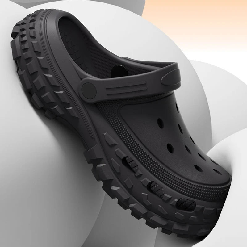 Women's Non-Slip Beach Sandals — Cushioned Clog Sole Comfortable Fashion Slip-On