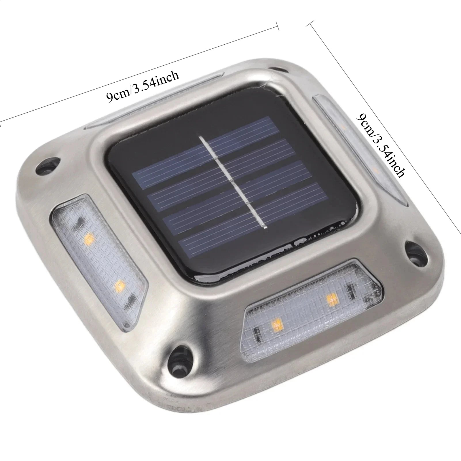 Solar Ground Garden Light — 8 LED Waterproof Warm Light Driveway Marker Lamp