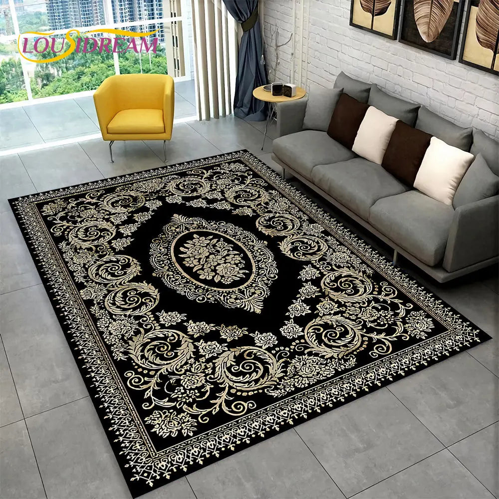 Turkish Persian Bohemian Area Rug – Non-Slip Large Carpet for Living Room & Bedroom