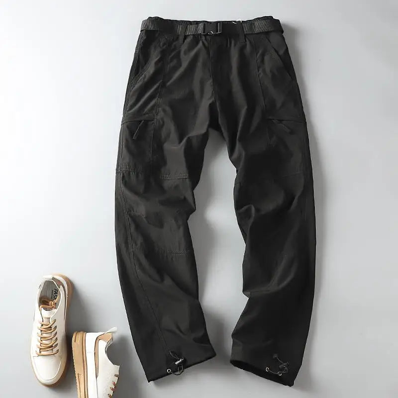 Men's Fleece-Lined Waterproof Hiking Pants — Loose Windproof Outdoor Workwear