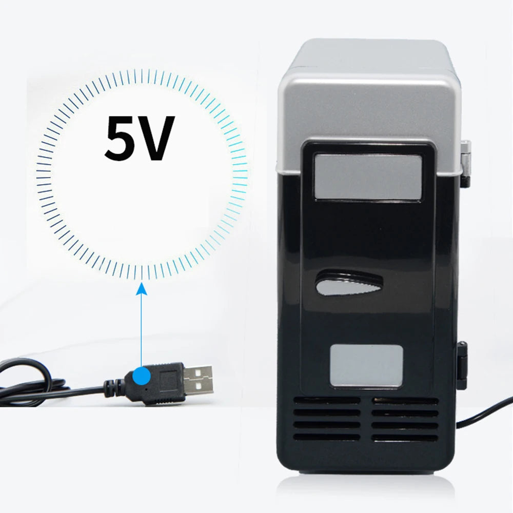 USB Mini Portable Refrigerator – Beverage Cooler & Warmer for Car, Laptop & Office