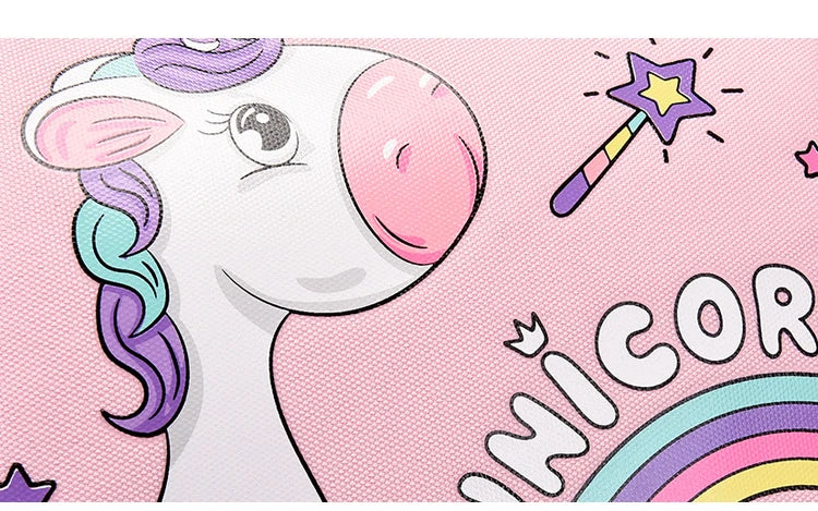 Unicorn School Backpack – Kids Canvas Bag & Size Options