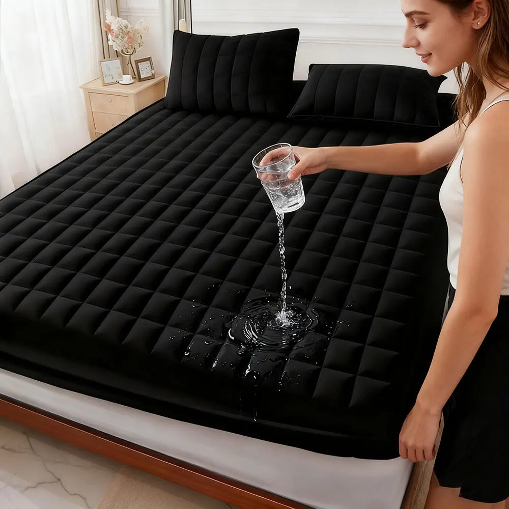 Waterproof Mattress Protector – All-Season Cooling, Breathable, Noiseless, Thickened Mattress Pad Cover
