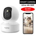 2K Pet & Baby Camera – 5G/2.4GHz WiFi, 360° Pan & Tilt, Color Night Vision, 2-Way Audio, Indoor Security