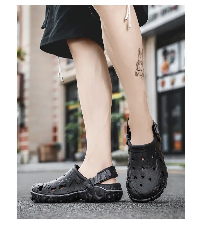 Men's Summer Clogs — Non-Slip Breathable Thick Bottom Beach Sandals Big Size 45 46 47