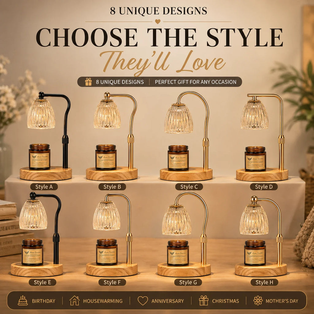 Dimmable 50W Candle Warmer Lamp with Glass Shade