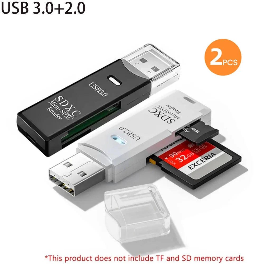 USB 3.0 Multi-Card Reader & Hub Adapter – SD, TF, MiniSD, Flash Drive for PC & Laptop