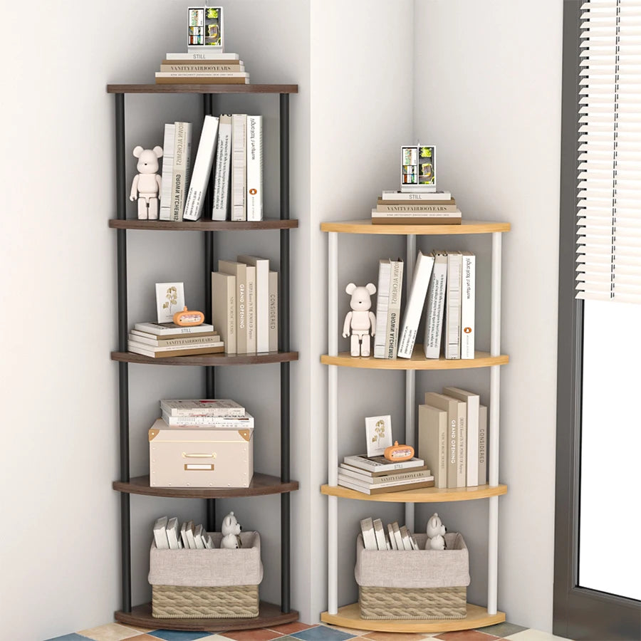 Metal Corner Wall Shelf — 3/4/5/6 Tier Plant Rack, Bookshelf & Living Room Storage