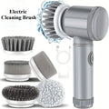 Electric Spin Scrubber – 5 Replaceable Brush Heads, 1500mAh Rechargeable, 450 RPM Cordless Cleaning Brush