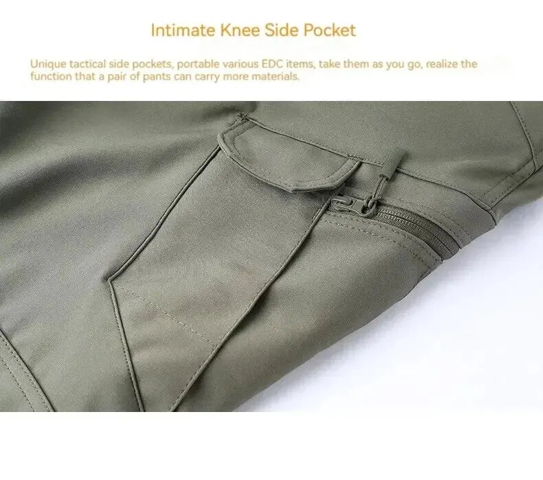 Men's Waterproof Soft Shell Tactical Jacket & Fleece Cargo Pants Set – Outdoor Hiking 5XL 6XL