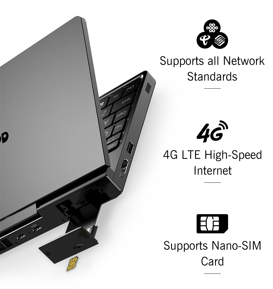 GPD Pocket 4 8.8" Mini Laptop – AMD Ryzen AI 9 HX 370, Up to 64GB LPDDR5X, 2TB NVMe, 144Hz Touch, Windows 11