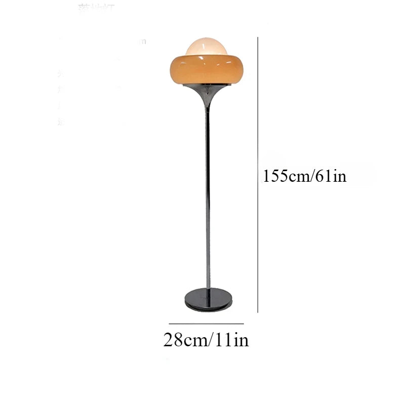 Bauhaus Glass Lamp – Red & Yellow Table or Floor