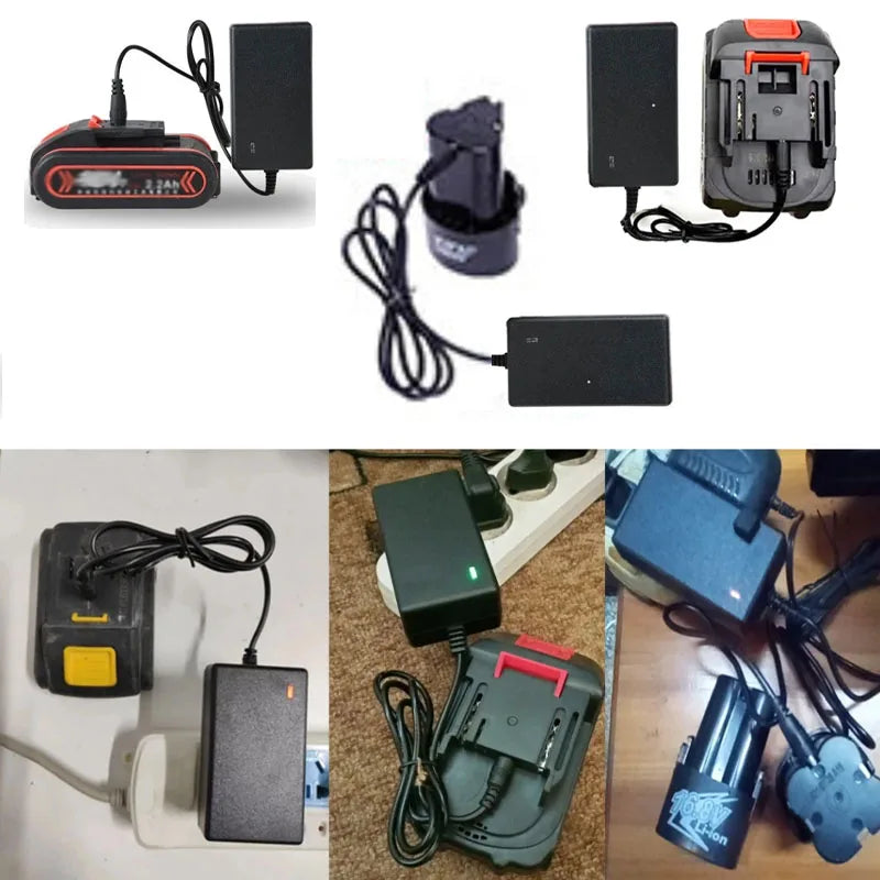 18650 Lithium Battery Charger – 12.6V 2A & 21V 1A for Screwdriver & Wrench Battery Packs (DC 5.5mm)