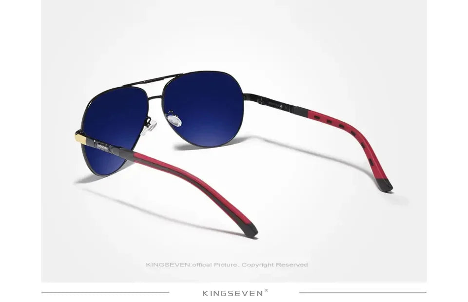 KINGSEVEN Men's Vintage Aluminum Polarized Sunglasses | Coating Lens Driving Eyewear for Men & Women