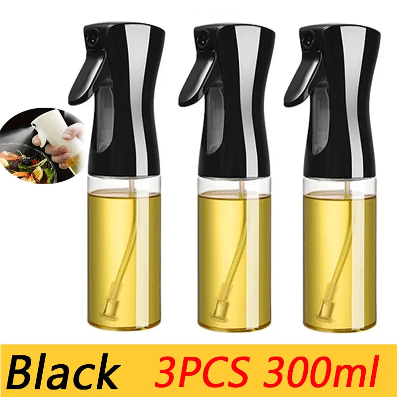 Oil Spray Bottle & Oil Brush — Dual-Use Misting Spray for Cooking & BBQ (200ml / 300ml / 500ml)