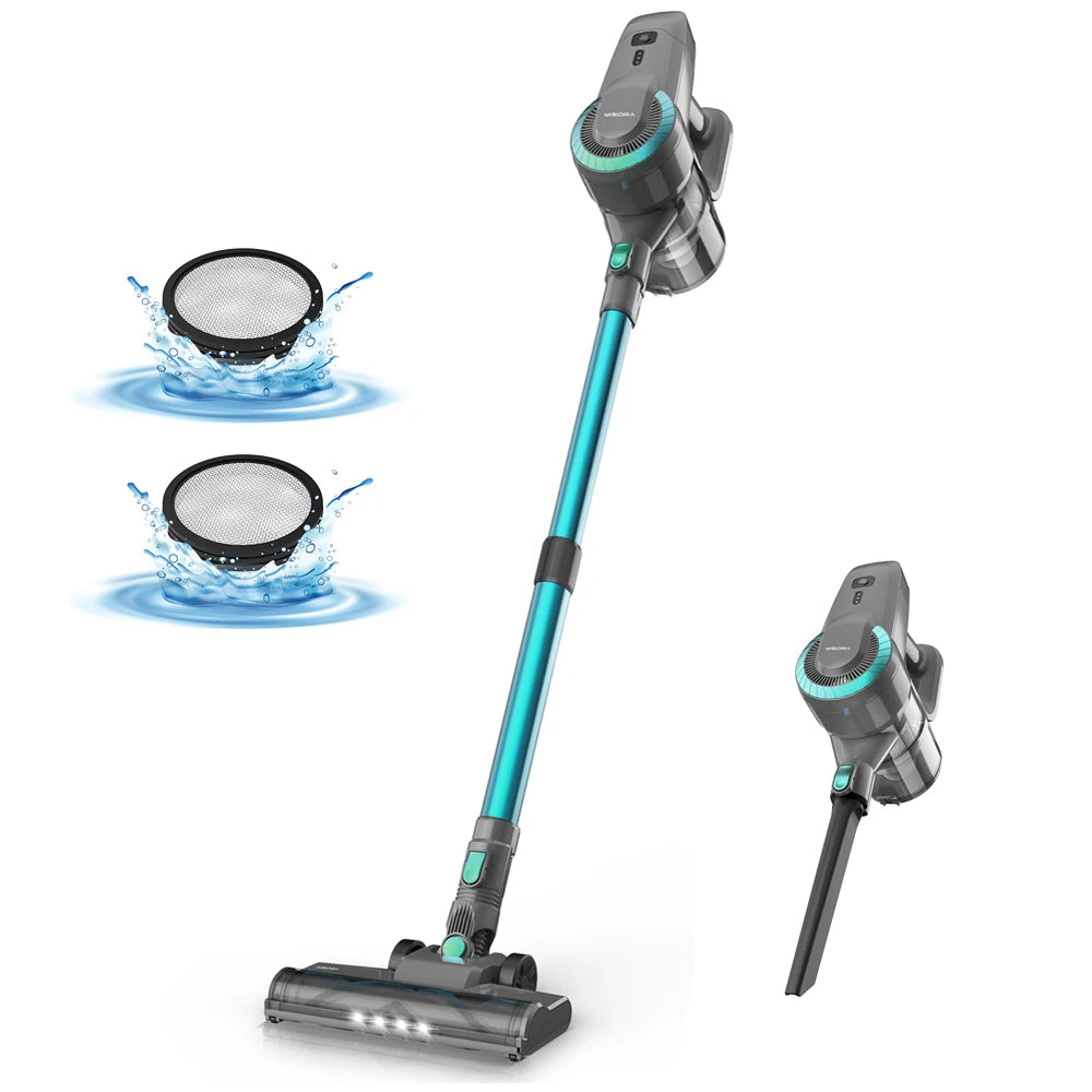 YISORA N300 Cordless Upright Vacuum Cleaner — 20Kpa Ultra-Lightweight Stick Vacuum for Carpet, Hard Floor, Car & Pet Hair