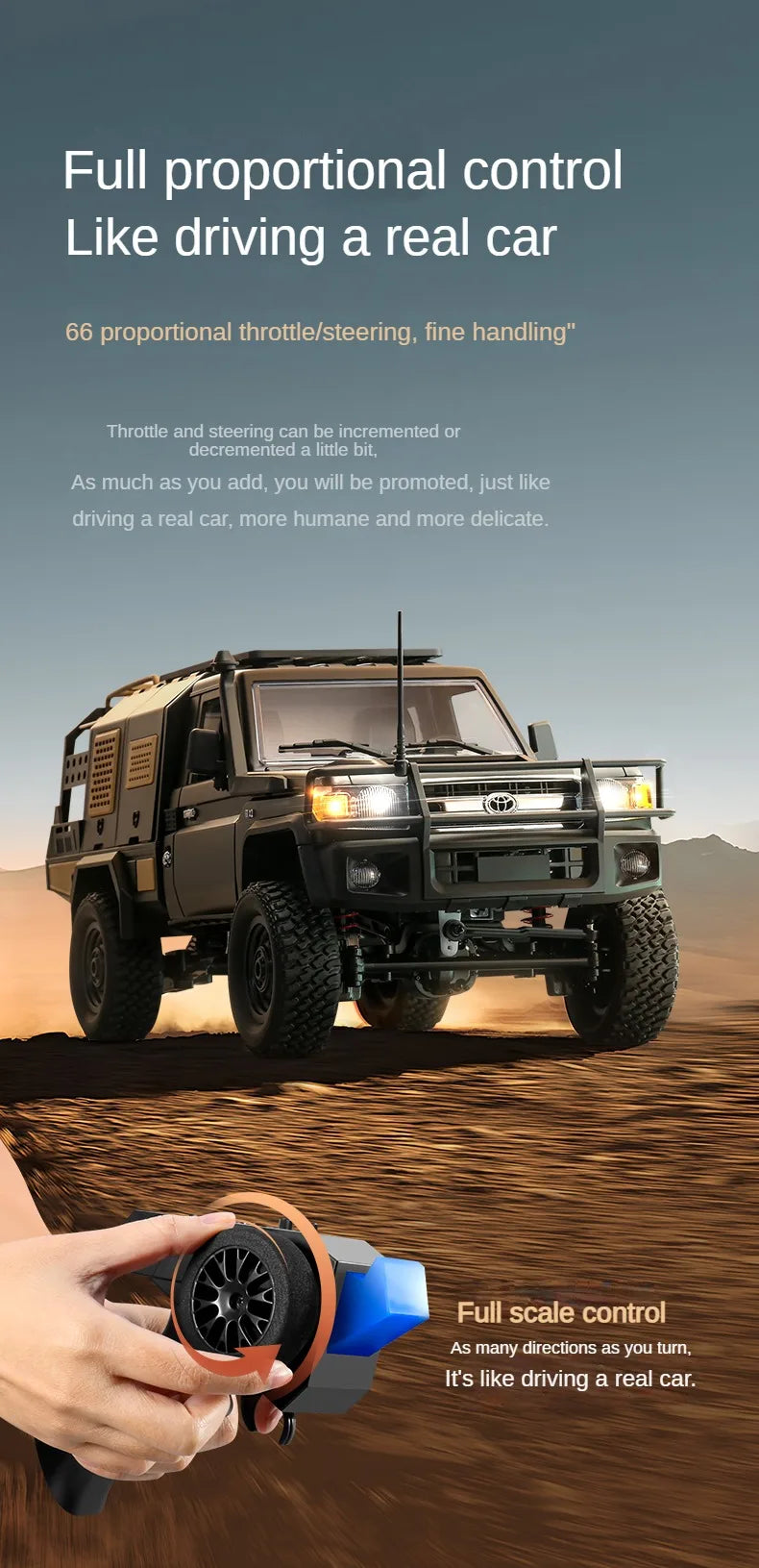 MN82 / MN82S / LC79 1:12 Scale 4WD RC Pickup Truck – Remote Control Off-Road Crawler for Kids