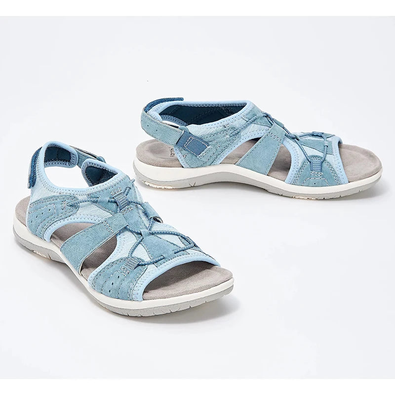 Women's Hollow-Out Adjustable Flat Sandals – Casual Beach Streetwear