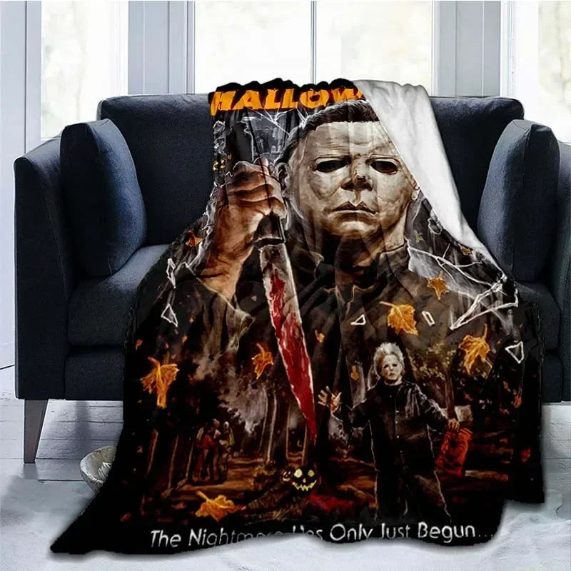 Michael Myers Super Soft Plush Flannel Throw Blanket – Personalized Horror Fan Gift