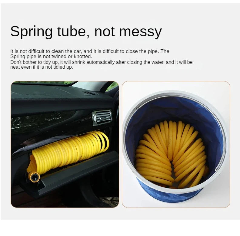 Telescopic Car Wash Gun with High-Pressure Nozzle – Extension Hose Set for Pressure Cleaner, 10m–20m Options
