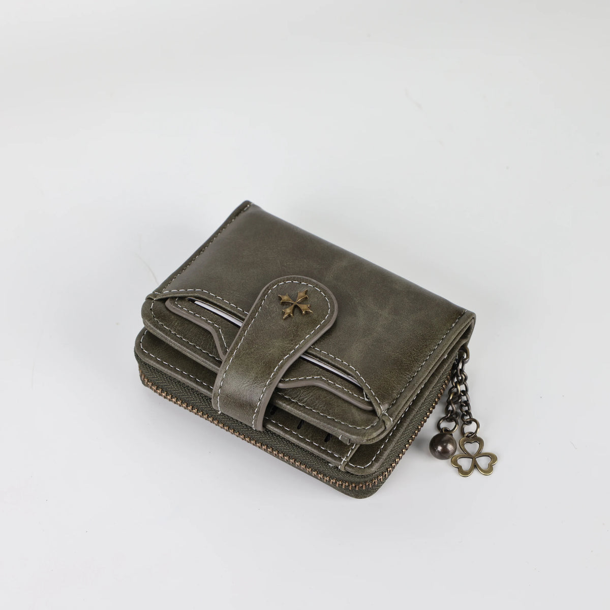 Women's Fashion Buckle Wallet – Short Zipper Coin Purse in European & American Style
