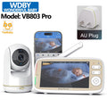 5" WiFi Baby Monitor – PTZ 355°, 3x Zoom, Night Vision, 2-Way Audio, App + Monitor, 22H Battery