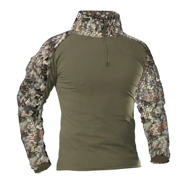 Men's Military Camouflage Long Sleeve Hiking Shirt — Tactical Outdoor Shirt