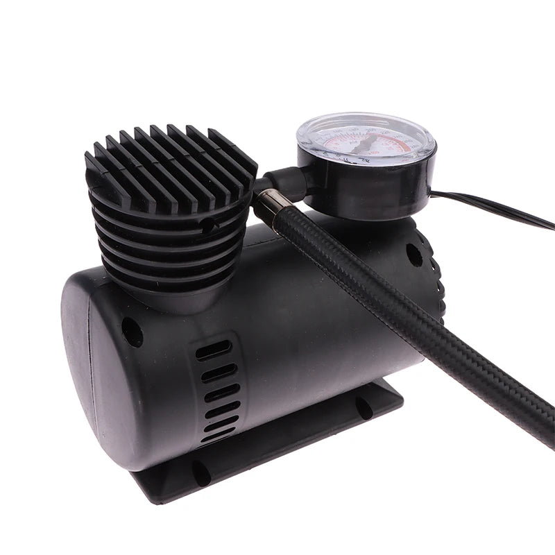 12V Corded Tire Inflator with Analog Gauge, 300 PSI