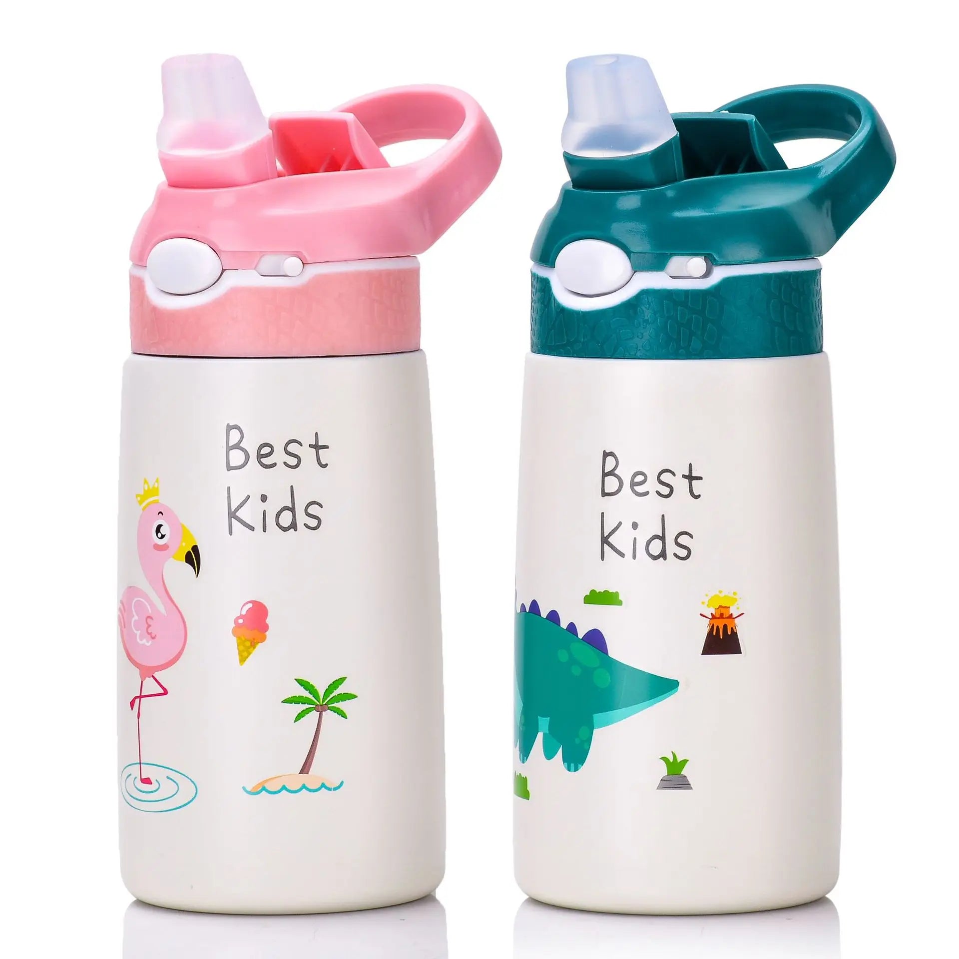 400ml Kids 316 Stainless Steel Vacuum Thermos Bottle – Duck-Billed Straw Tumbler, 6–12Hr Insulation