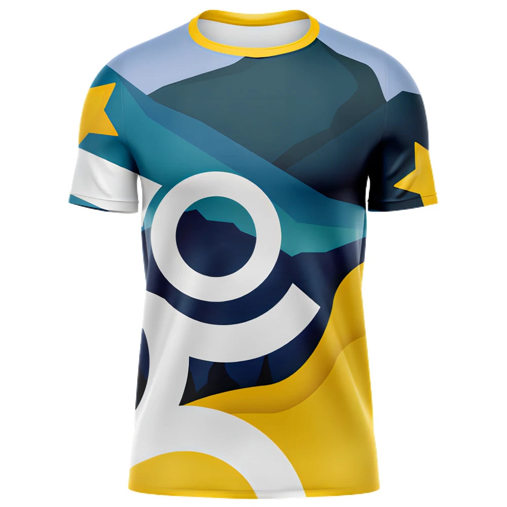 Men's Oversized Streak Print Casual T-Shirt
