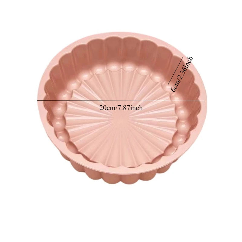 Silicone Cake Mold – Fluted Round Baking Pan