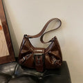 Y2K Retro Pleated Hobo Shoulder Bag – Maillard Style Underarm Clutch for Women