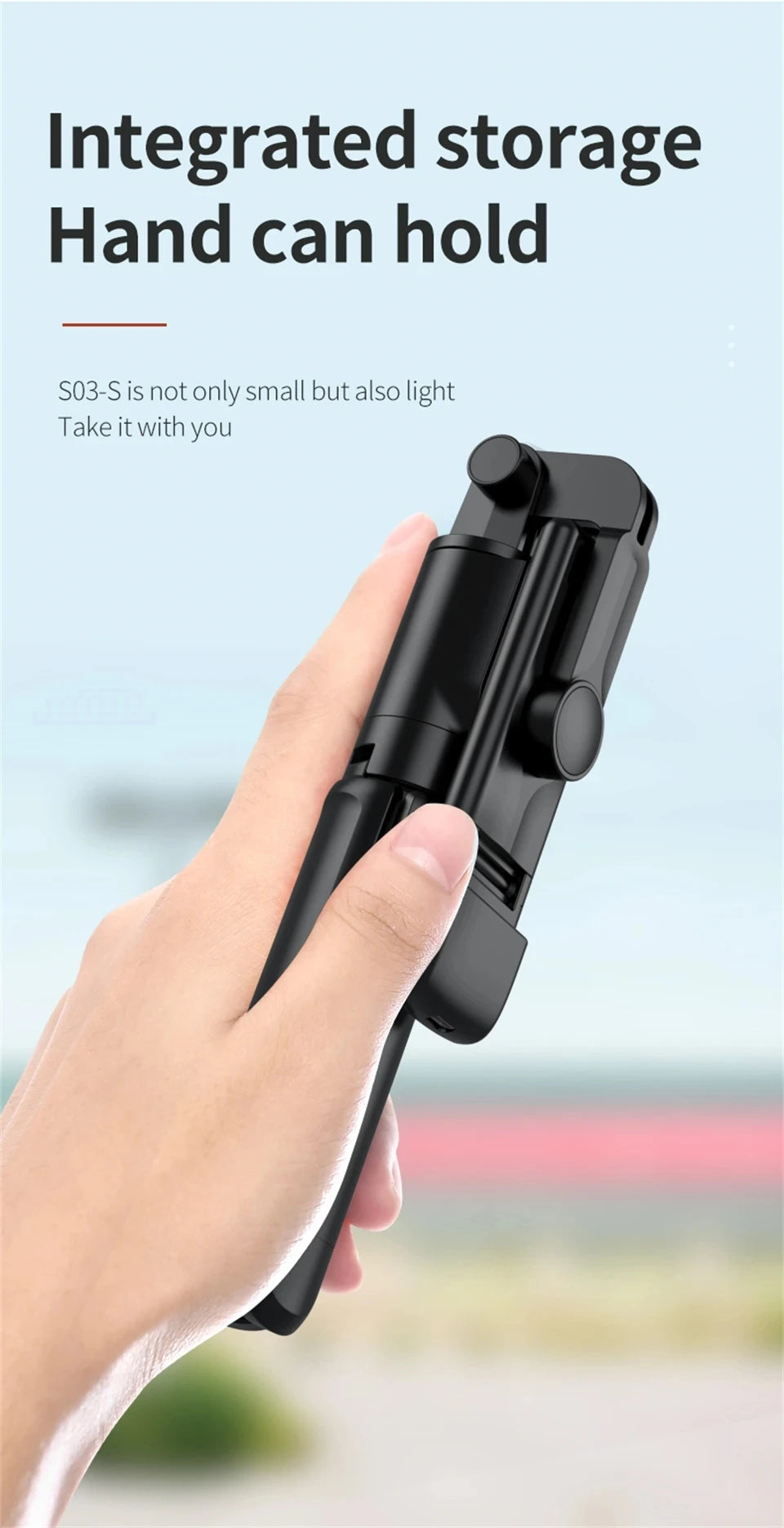 Smartphone Tripod Selfie Stick with Bluetooth Remote