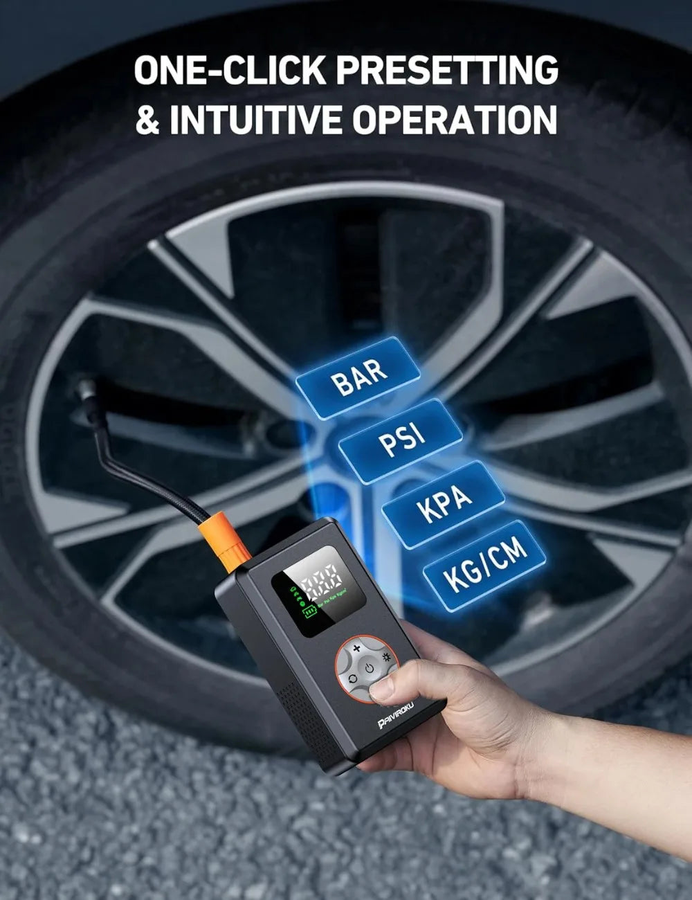 Cordless Tire Inflator with Digital Gauge, 150 PSI