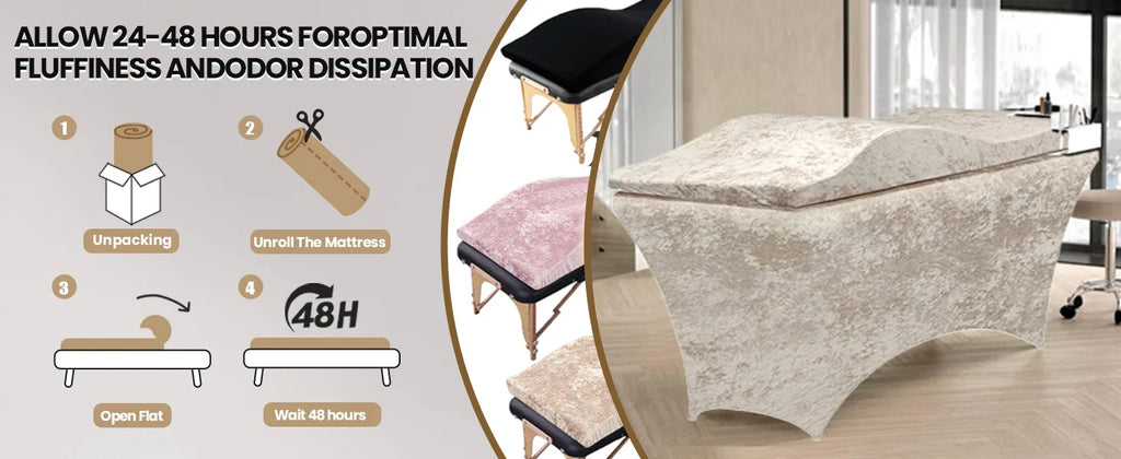 Premium Lash Bed Foam Topper – Ergonomic Contoured Cushion for Beauty Salon & Spa