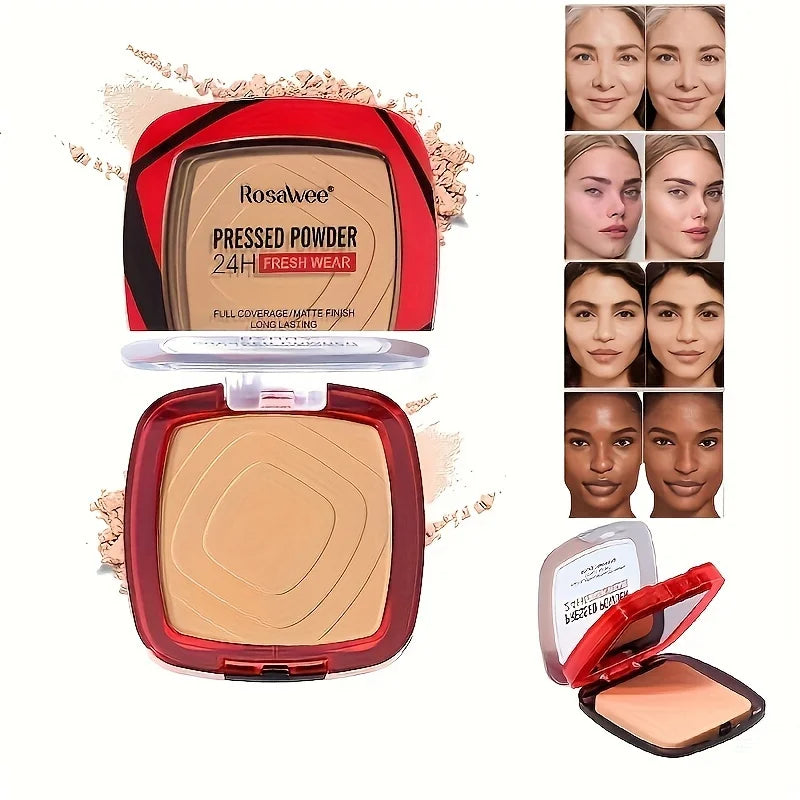 Matte Full Coverage Pressed Powder Foundation — 24H Oil Control