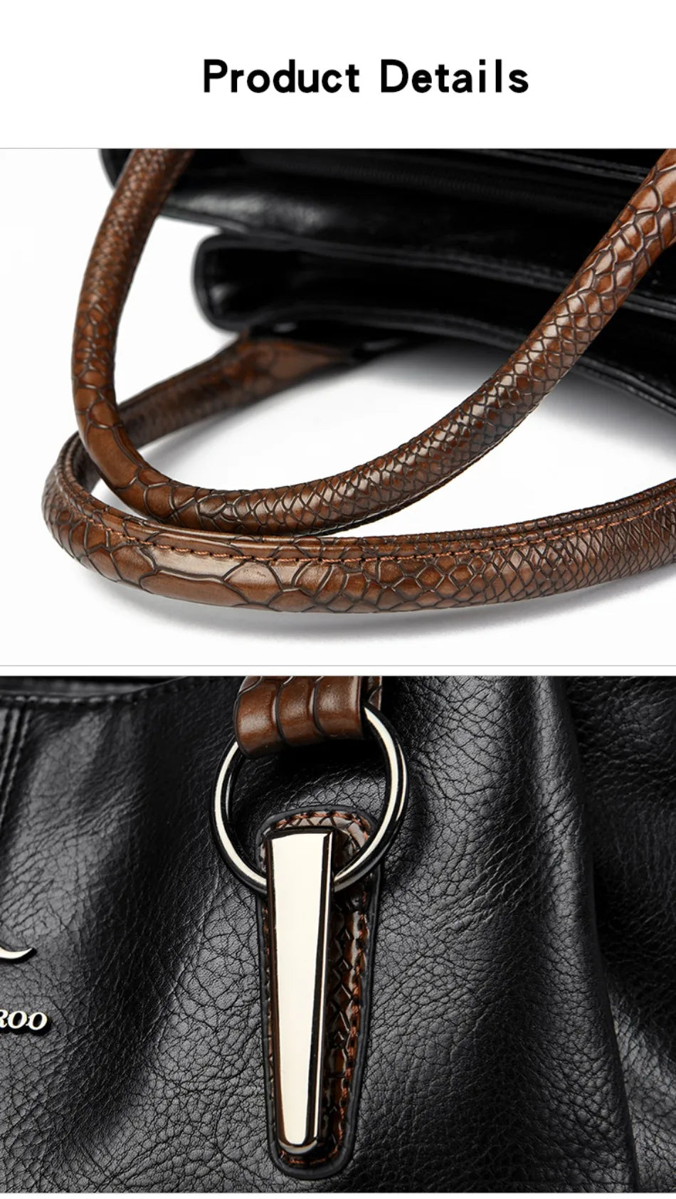 Luxury Soft Leather Large Capacity Tote Crossbody Bag – Elegant Shoulder Handbag for Women