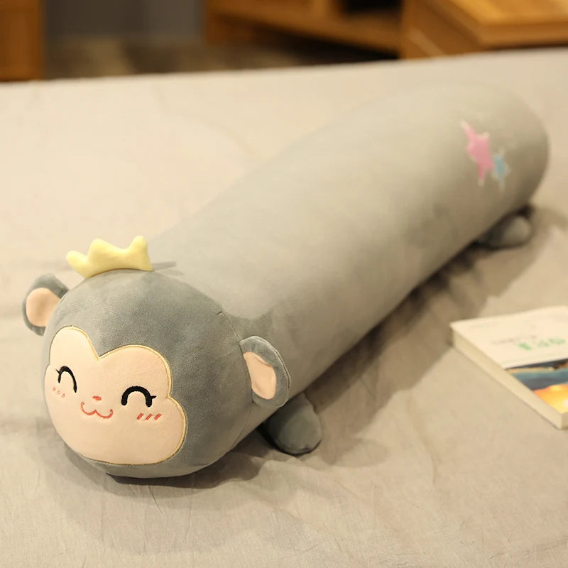 Cervical Roll Neck Pillow Cover – Soft Cartoon Print, Zipper Closure, 80–140cm