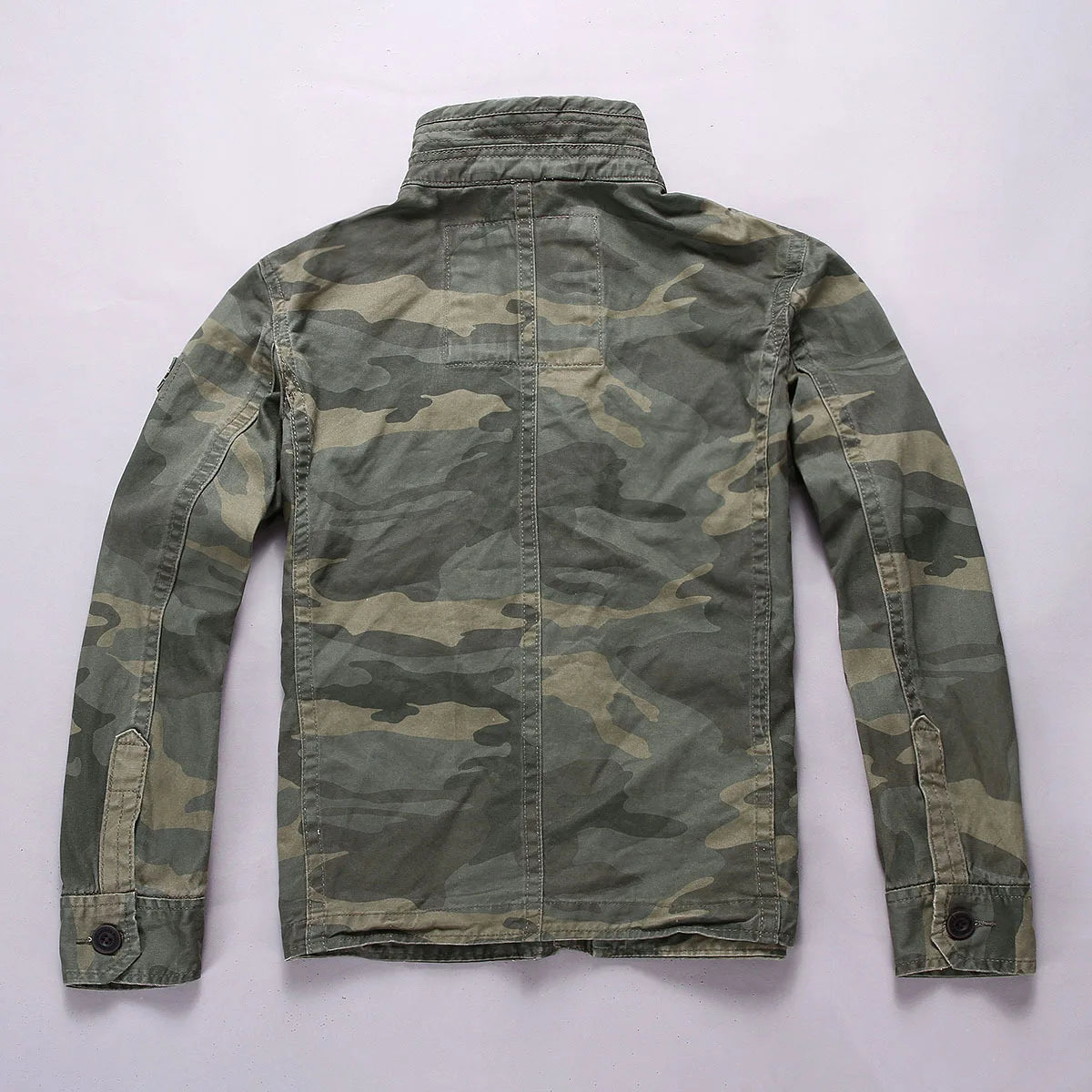 Men's Camouflage Cotton Cargo Jacket – Zip Front