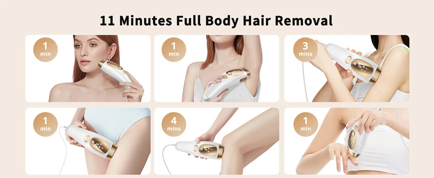 IPL Laser Hair Removal Device with Ice Cooling