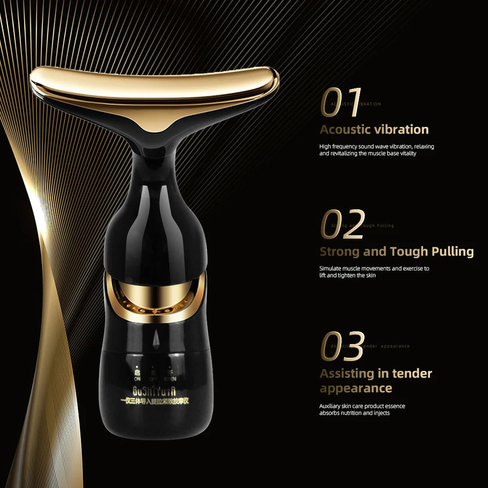 3-in-1 Face Massager – V-Line Lifting, Eye & Neck Anti-Aging Beauty Device
